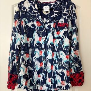 Cornelia O’Donovan Flannel Pajama Top, size M